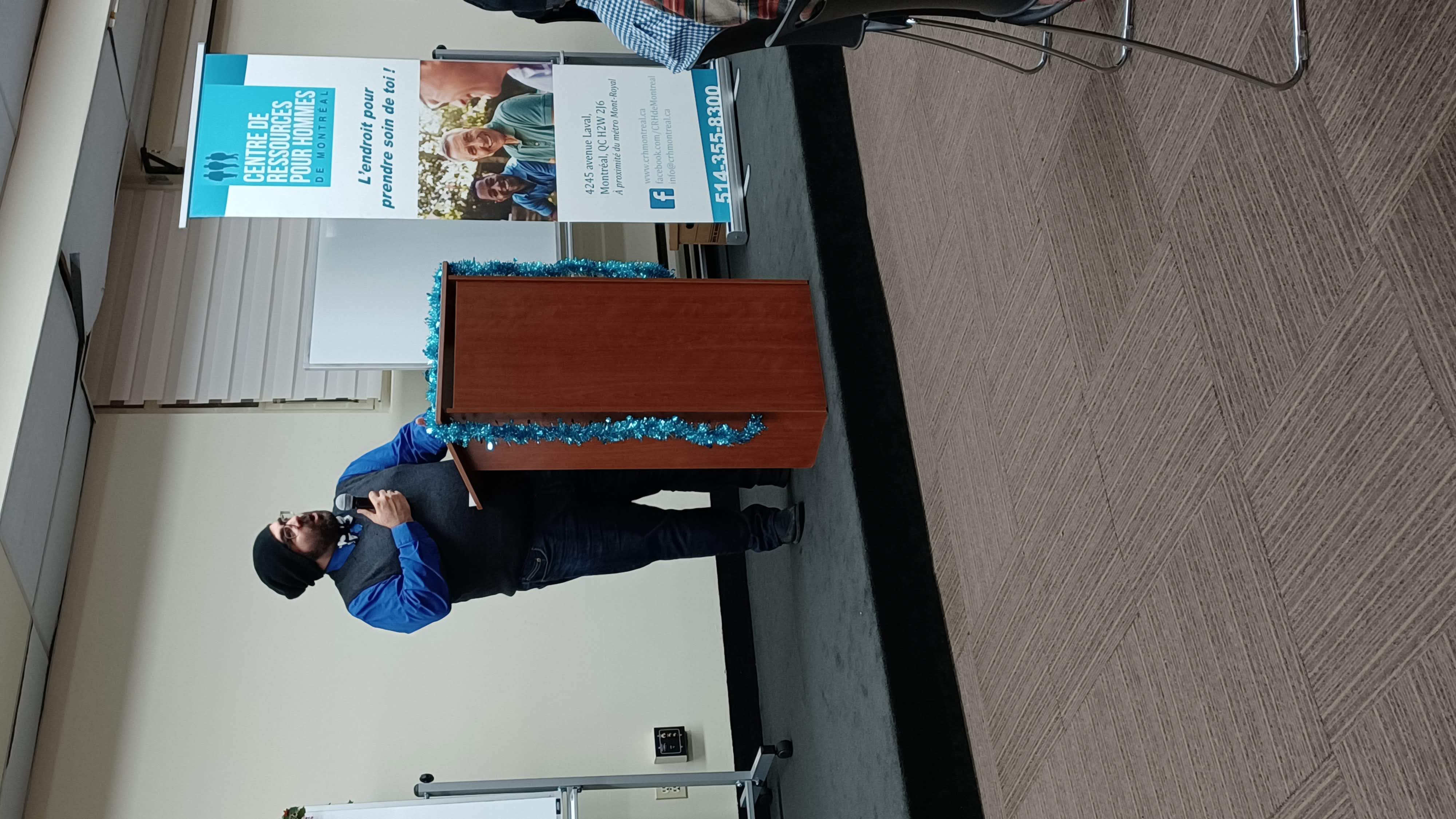 Le vice président du CA du CRHM célèbre le courage et le chemin parcouru par les usagers du Centre